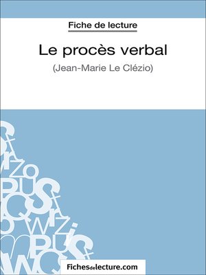 cover image of Le procès verbal